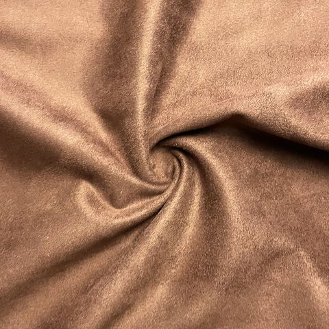 Искусственная замша на трикотаже ш150см 100%п/э, цвет коричневый