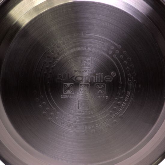 Чайник 3 л. из нержавеющей стали со свистком Kamille KM 0651A (бронзовый) и черной бакелитовой ручкой