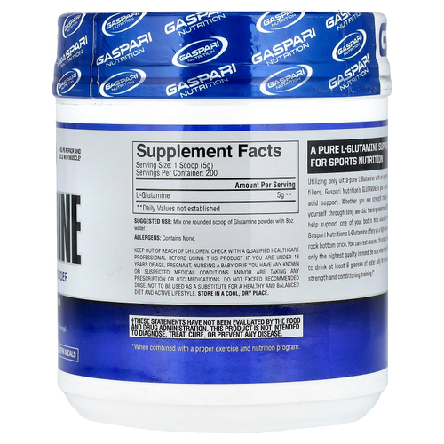Gaspari Nutrition, Глутамин, без добавок, 1 кг