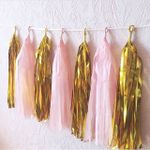 Гирлянда Тассел, Светло-розовый, 35*12 см, 12 листов.
