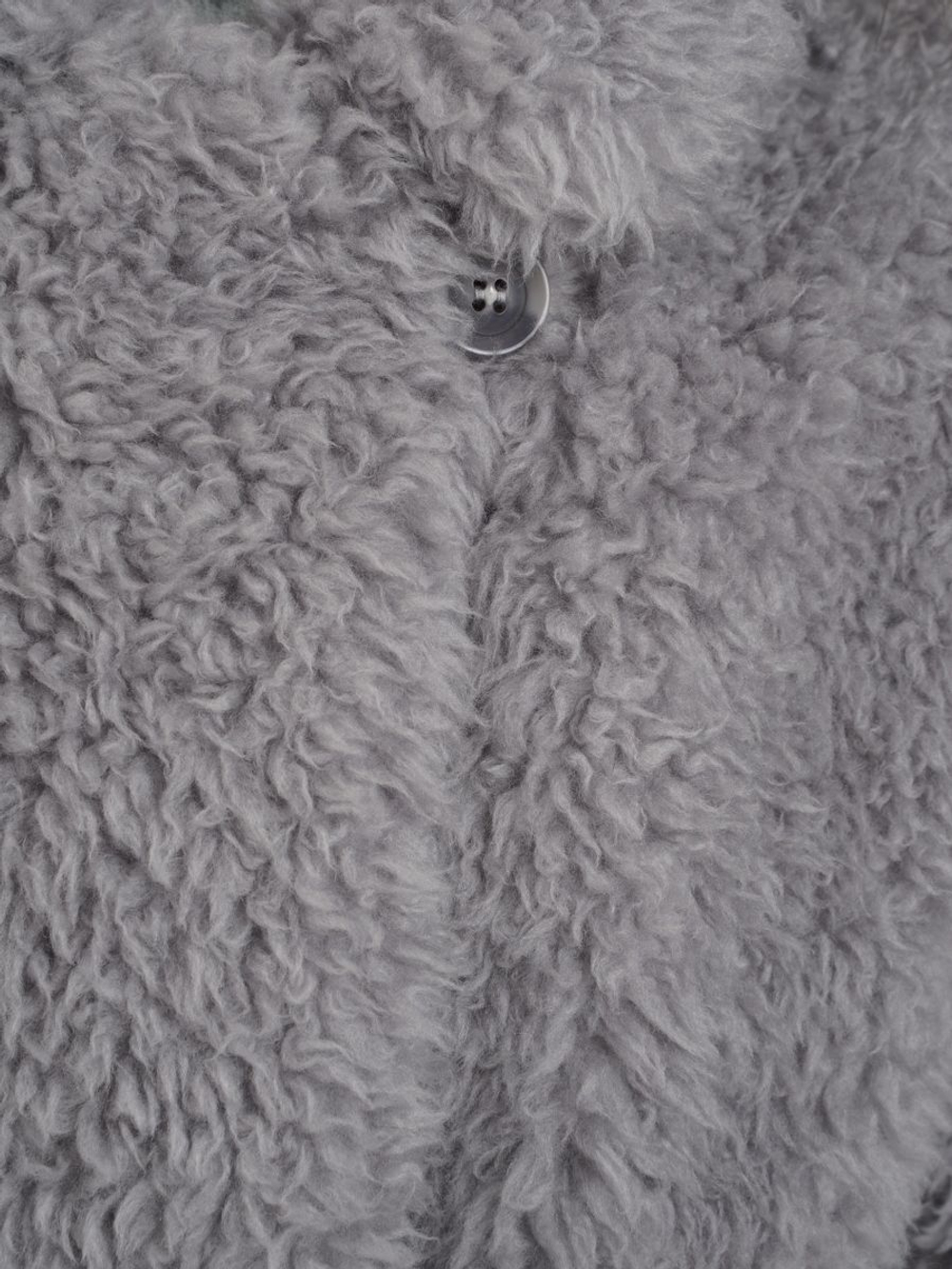 Шуба чебурашка искусственная тедди, серая, SilverFox