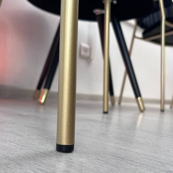 Стул Portman черный велюр с золотыми ножками