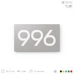 Номер на дверь 996, табличка на дверь для офиса, квартиры, кабинета, аудитории, склада, серая 120х70 мм, Айдентика Технолоджи