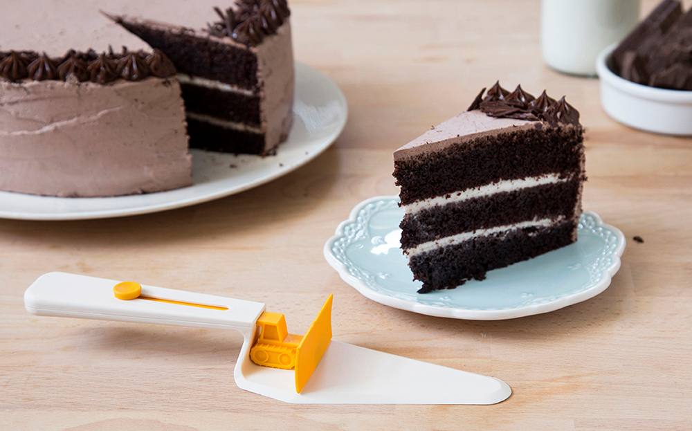 Лопатка для торта cakedozer желтая