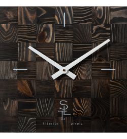 Салют SLT- 21 Часы настенные «CHESS BLACK WOOD»