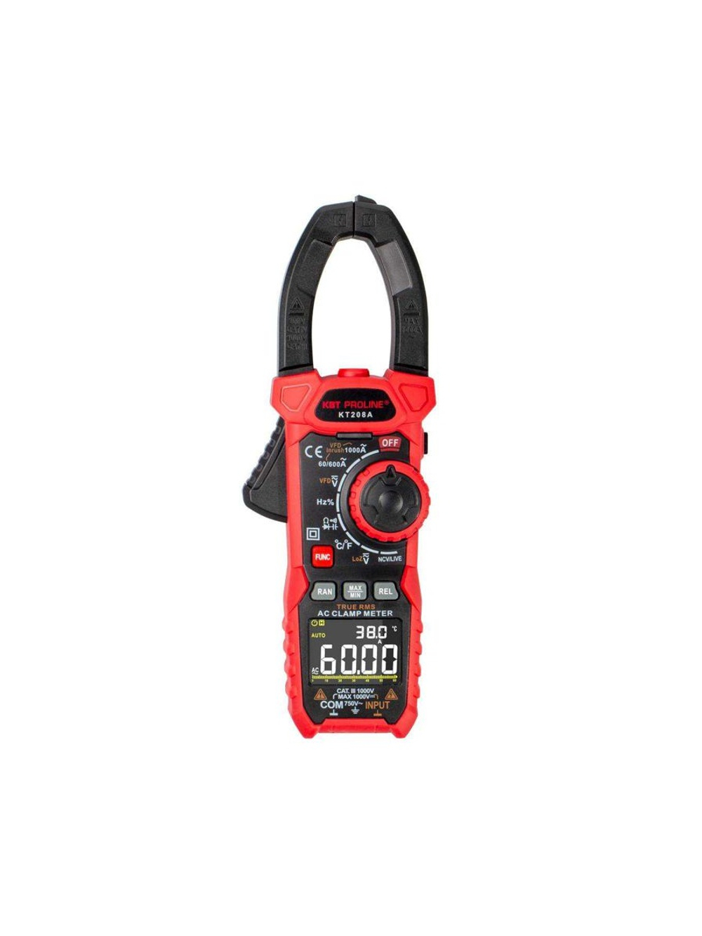 Клещи токовые цифровые KT 208А "PROLINE" КВТ 79131