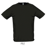 Футболка SPORTY, мужская, полиэстер 140. (Чёрный, XS)