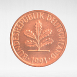 Germany, 1 Pfennig, 1991, (Berlin Mint - "A"), XF