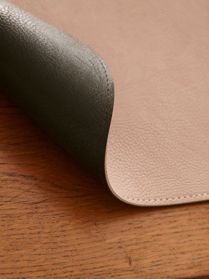 Набор из 4-х двухсторонних сервировочных салфеток pool, 30х45 см, зеленый/бежевый