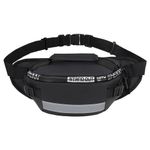 Сумка на пояс HEIKKI RIO (ХЕЙКИ), два отделения, регулируемый ремень, светоотр. элемент, 36х9х13 см, 272618