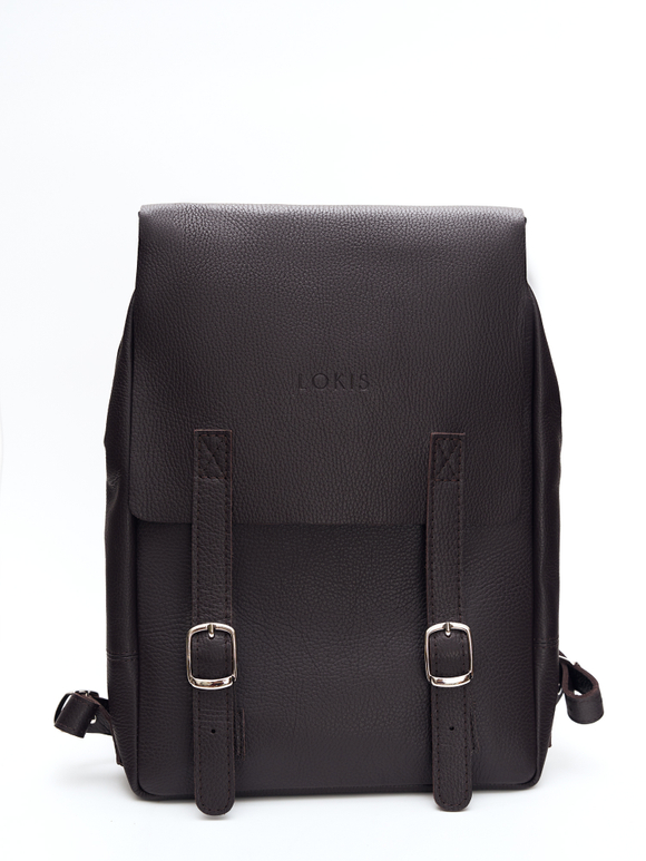 LOKIS Рюкзак темно-коричневый текстура