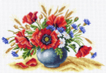 "Полевые соцветия"-1560 канва с рисунком