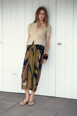 ZARA ТРИКОТАЖНЫЙ ТОП С РЕЛЬЕФНЫМ УЗОРОМ, ЭКРЮ