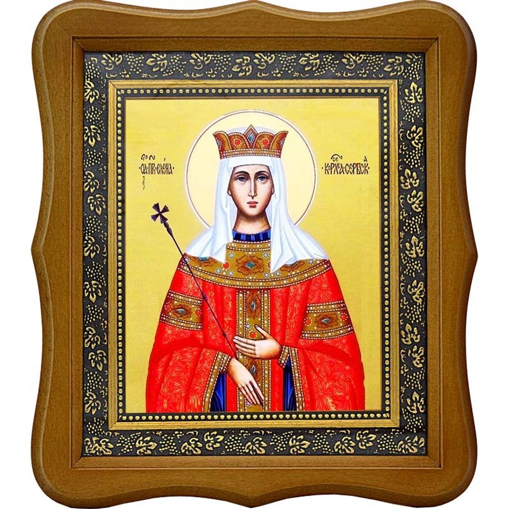 Елена Сербская королева  преподобная. Икона на холсте.