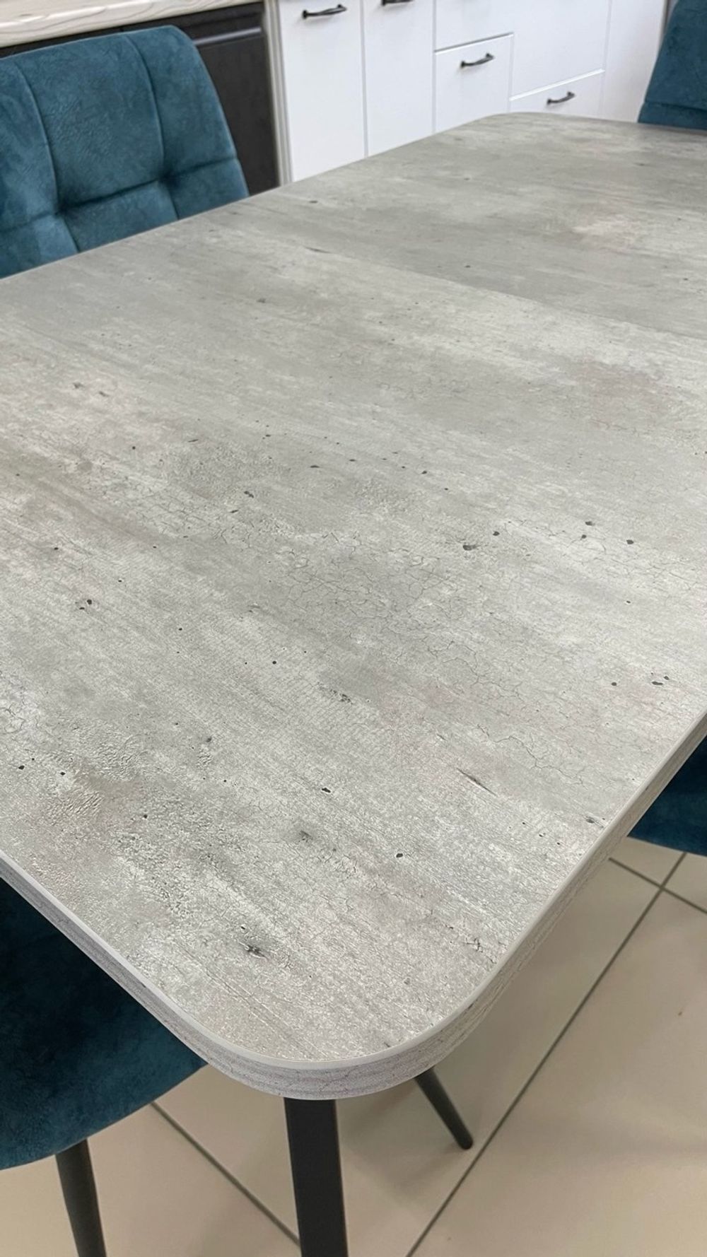 Стол Чикаго Quadro 1300*800 (столешница метрополитан/опоры черные), СтолАрт