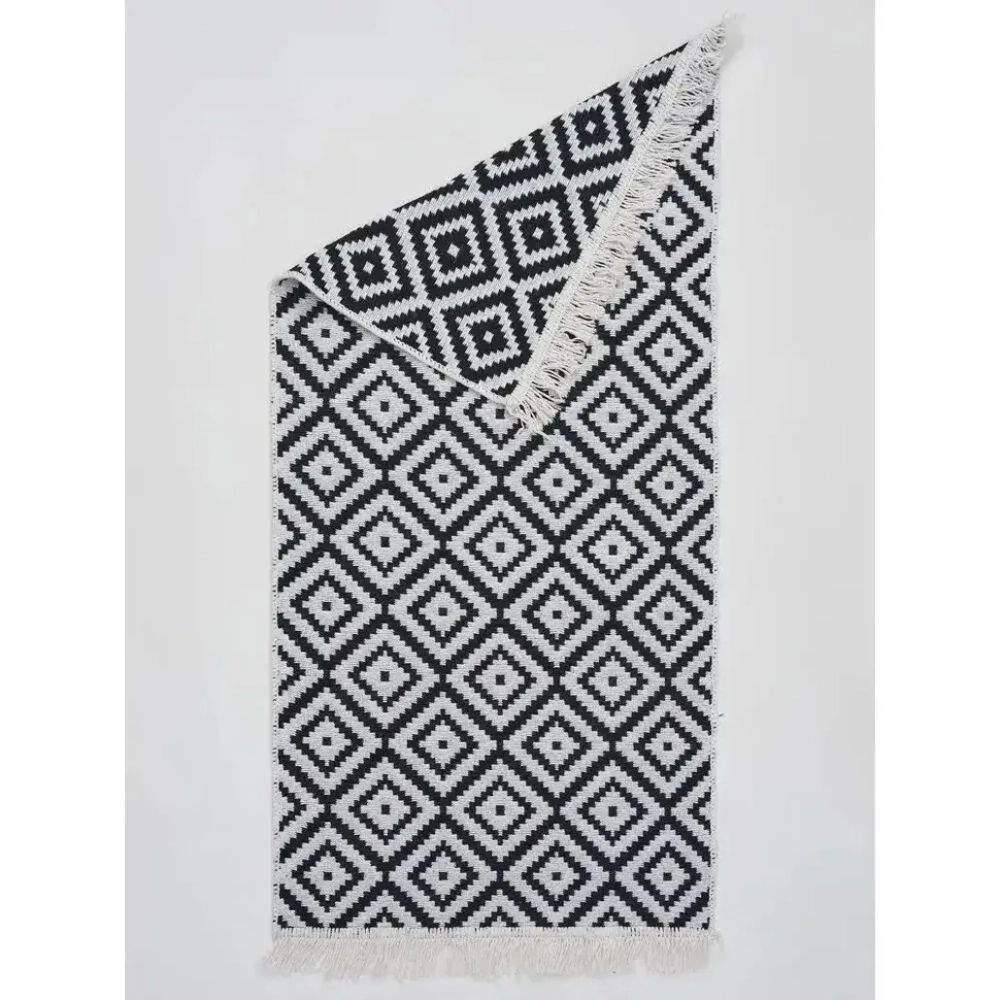 Коврик из хлопка KILIM GOLD 80серый-черный, Турция 57634