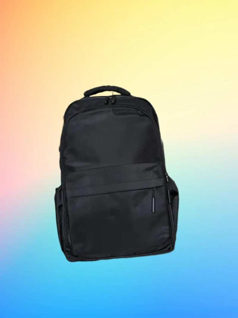 Рюкзак универсальный с двумя отделениями текстильный QOZA, черный, 12 л.