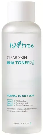 Отшелушивающий тонер с ВНА-кислотами Isntree Clear Skin ВHA Toner 200мл