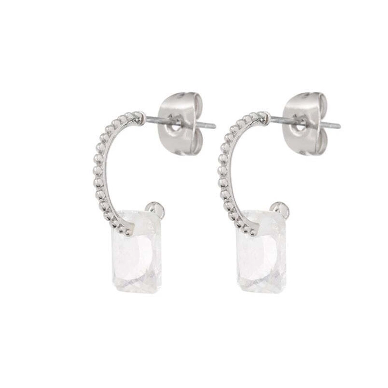 Серьги Мини Кристальные – Серебро