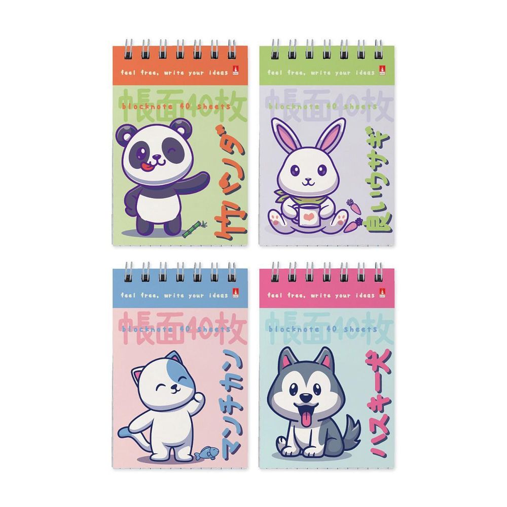 Блокнот А7 40л. &quot;Kawaii Animals&quot; (Альт)