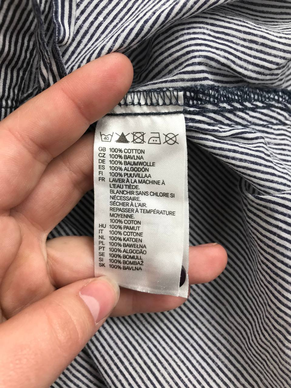 Рубашка H&M с коротким рукавом 42 размер