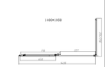 Душевой уголок Slim-N VSR-4SN9014CGB, 1400*900, черный, стекло тонированное