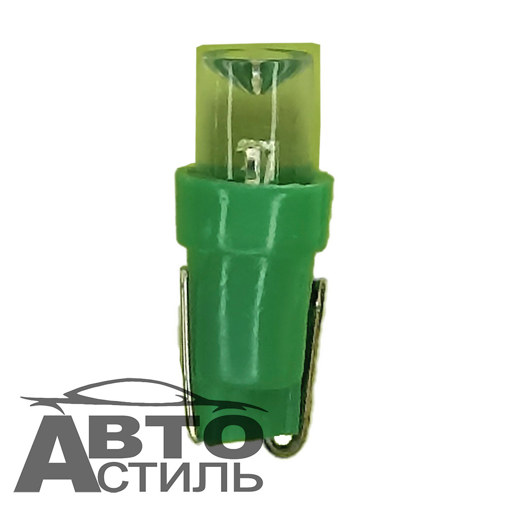 Светодиод 12V T 5   1led  GREEN   (без патрона)  1диод
