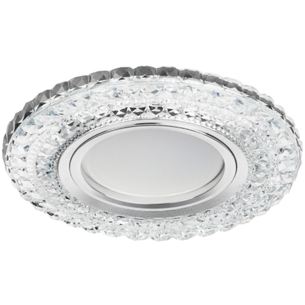 Светильник встраиваемый cо светодиодной подсветкой ЭРА DK LD3 SL/WH под лампу MR16 GU5.3 прозрачный