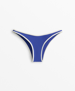 OYSHO Бикини U-образного кроя с контрастной окантовкой, синий