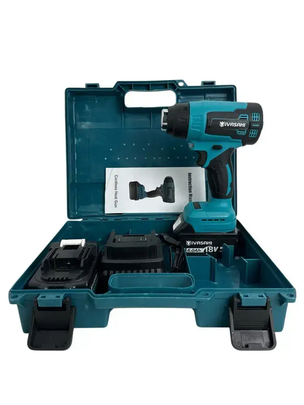 Фен аккумуляторный строительный 2 аккумулятора в комплекте