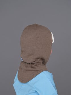 Шлем зимний вязаный (Кофе с молоком) ТОКИ