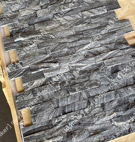 Натуральный камень Мрамор (кварцит) древесный серый Pharaon 150x600x10-20 Неоклассик