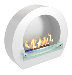 Биокамин BARREL черный/белый