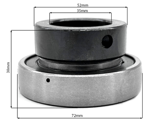 Подшипник шариковый дефлектора D207 ф=72mm Anna