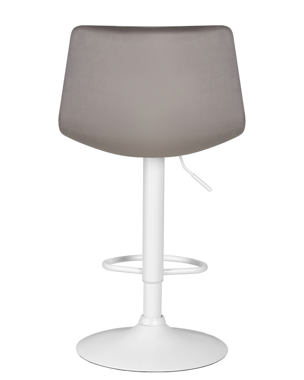 Стул барный DOBRIN TAILOR WHITE, серый велюр (MJ9-75)