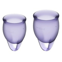 Набор фиолетовых менструальных чаш Satisfyer Feel confident Menstrual Cup