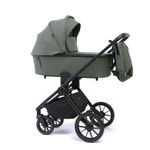 Коляска детская Peppy Monaco 2 в 1 Oliva Green (зеленый), рама черная