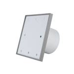 Энергосберегающий бесшумный вентилятор ММ-Р 08 UE пластик квадрат 100 м³/час 5,5 Вт с обратным клапаном под плитку