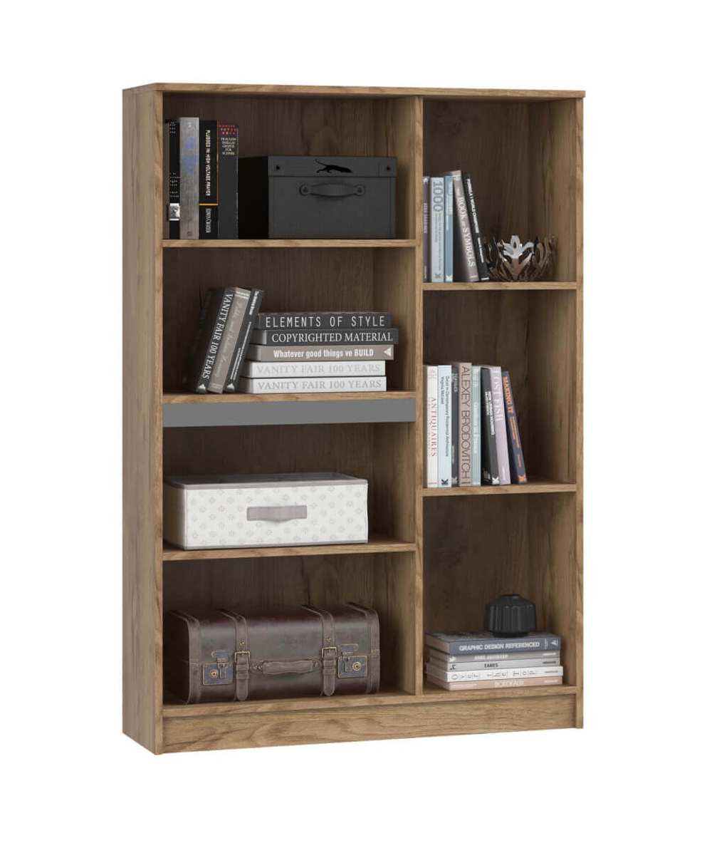 Шкаф-витрина Сплит Крафт табачный, Серый графит(последний экземпляр)