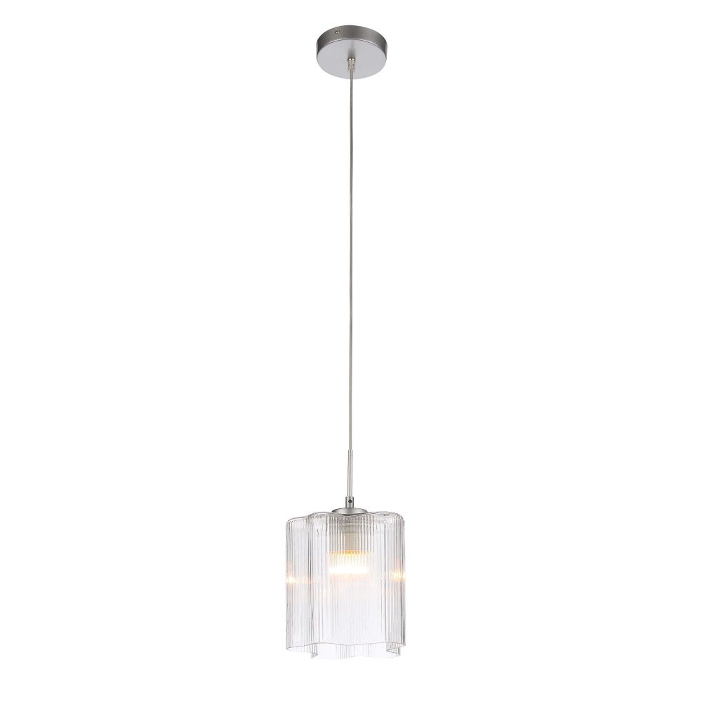 SL117.103.01 Подвес ST-Luce Серебристый/Прозрачный E27 1*60W ONDE