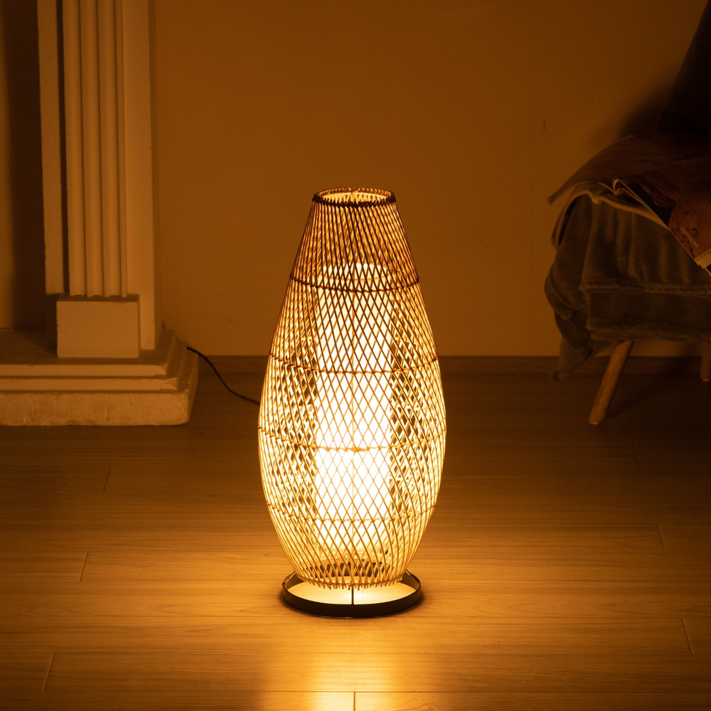 Светильник напольный из ротанга "Вишна" 1х120Вт, Е27, 26х26х60 см