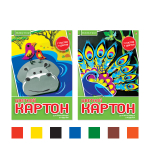 Картон цветной А4 7л. 7цв. в папке "ХОББИ ТАЙМ" 2 вида (Альт)