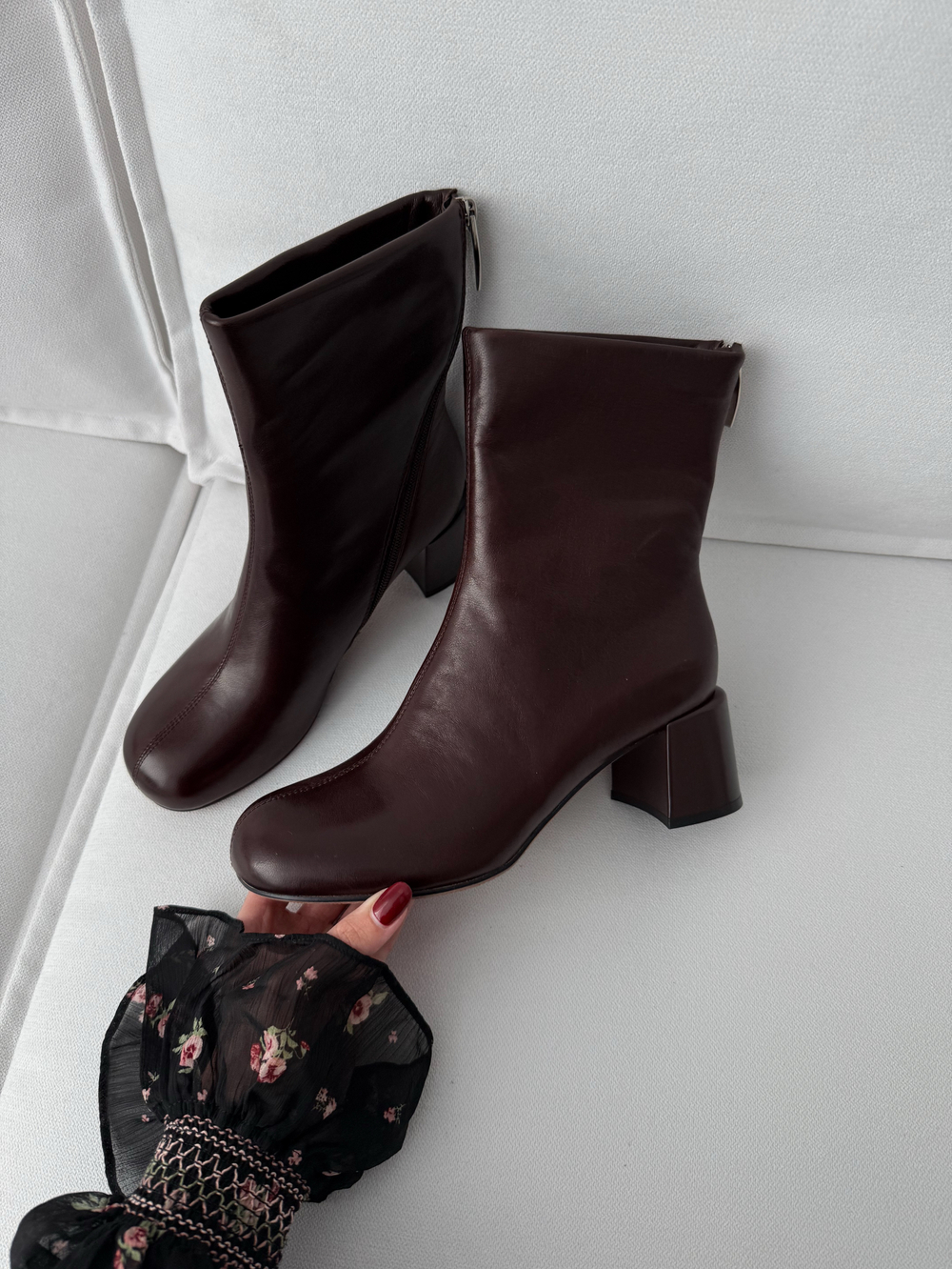 Ботильоны из натуральной кожи