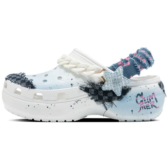 Crocs Classic Platform Clog 'Blue White'