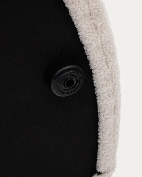 Пуф Kaeli Ø43х44 см со съемным чехлом из букле цвета экрю