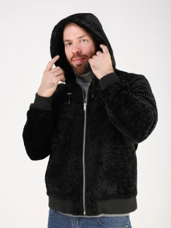 Дубленка натуральная куртка зимняя с капюшоном шуба