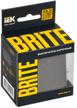 BRITE Выключатель карточный 30А ВС10-1-8-БрТБ темная бронза IEK