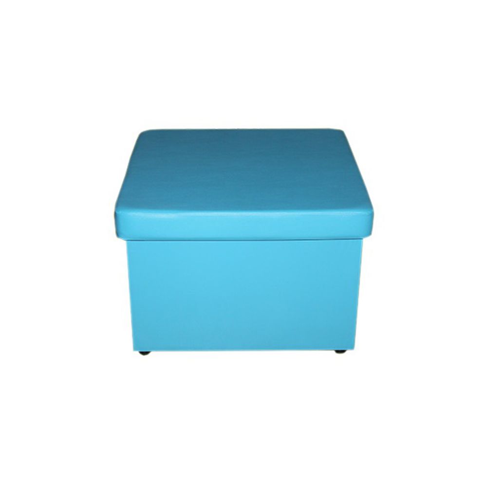 Пуф квадратный (с ящиком для игрушек) голубой