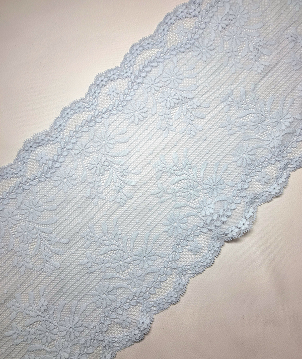 Кружево эластичное светло-голубое К141