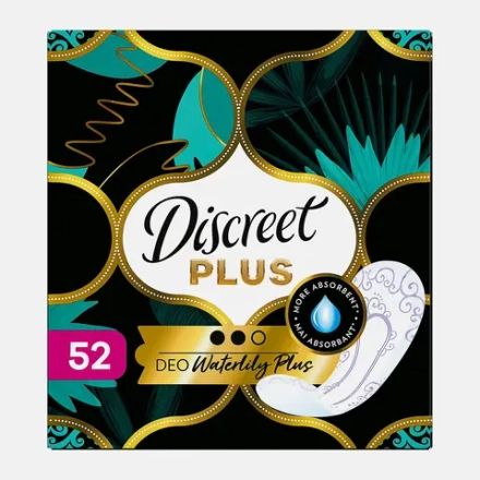 Прокладки ежедневные Discreet Deo WaterLily Plus 52шт